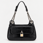 CH&K Black Quilted Shoulder Bag with Chain Strap