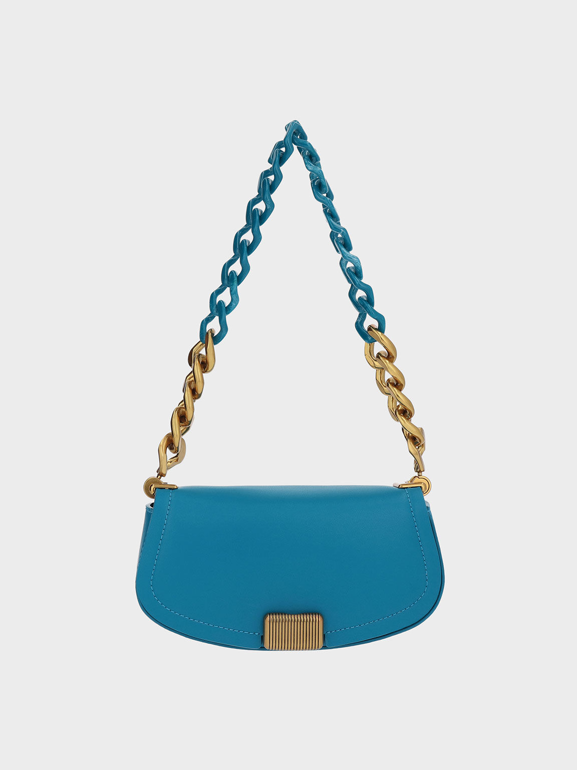 Sonnet Two-Tone Chain Handle Shoulder Bag