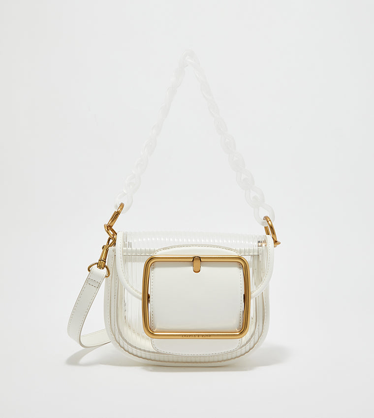 Acrylic Chain Handle Cross body Bag