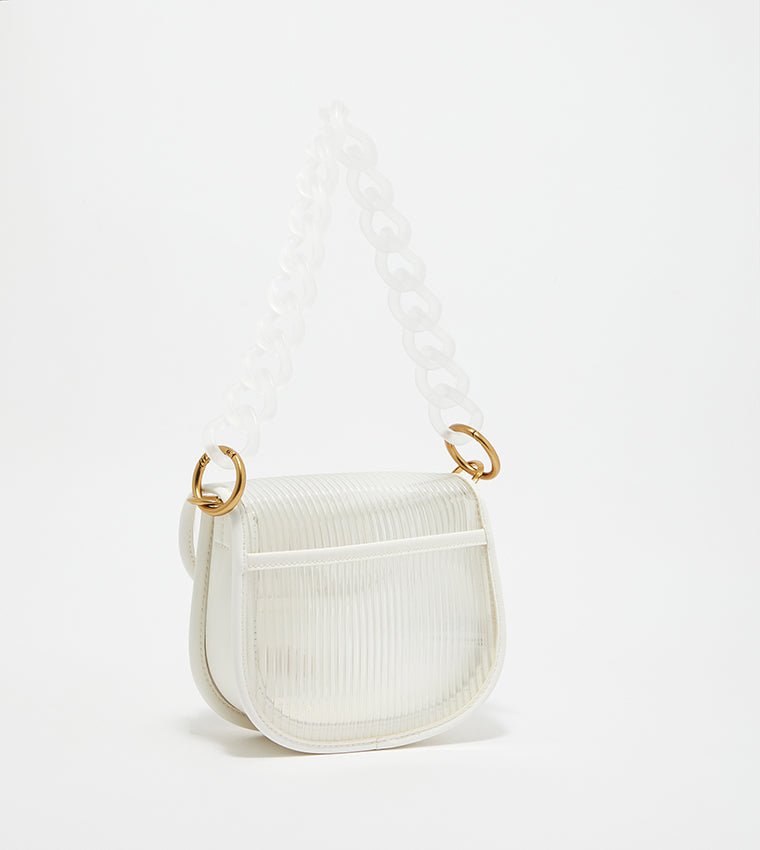 Acrylic Chain Handle Cross body Bag