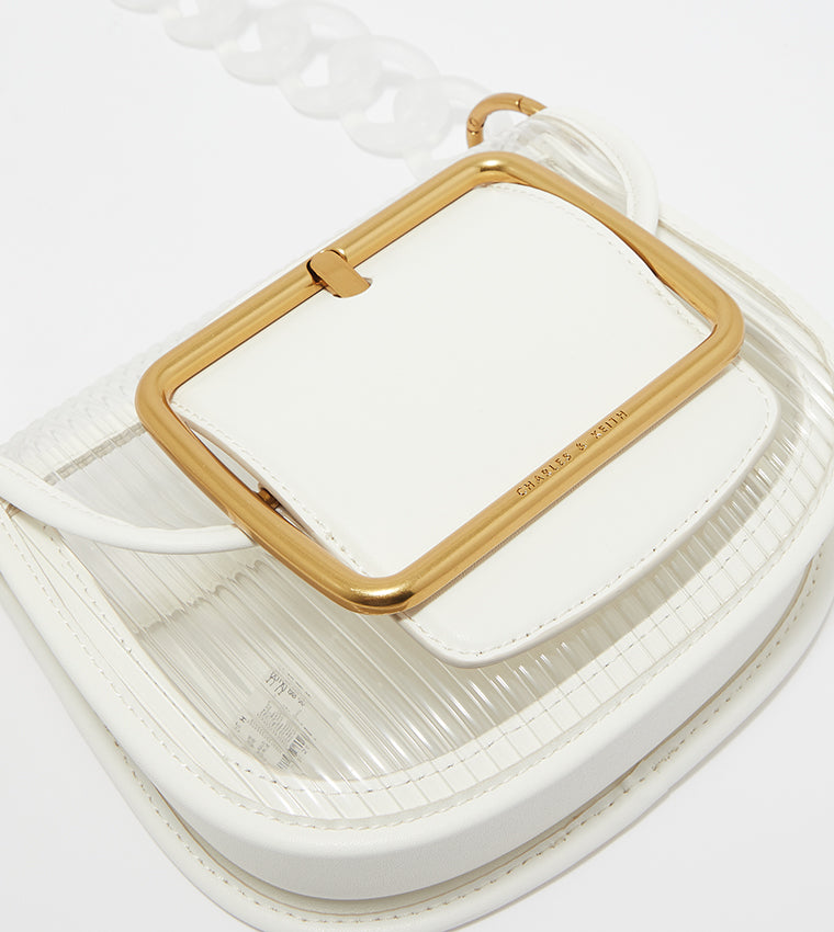 Acrylic Chain Handle Cross body Bag