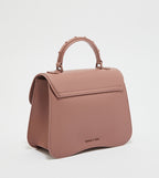 Meriah studded top handle bag in mauve