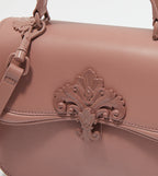 Meriah studded top handle bag in mauve