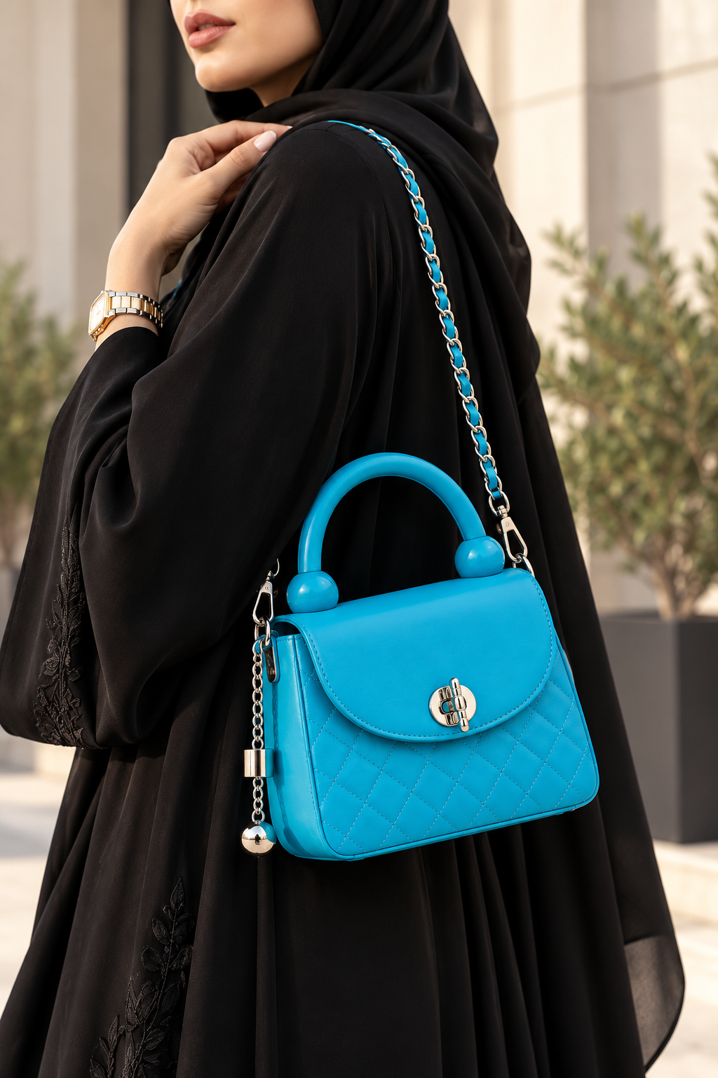Top Handle Circle Bag.