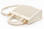 CH&K Elegant Ivory Woven Tote Bag