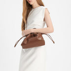 Soft Leather Drawstring Cloud Bag