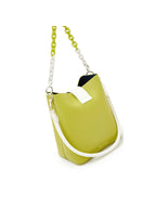 Tyra green logo detail shoulder bag.