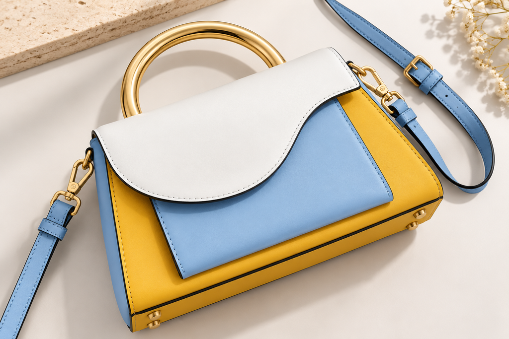 CH&K Colorblock Top Handle Handbag
