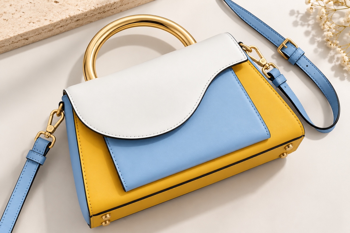 CH&K Colorblock Top Handle Handbag