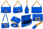 CH&K Electric Blue Mini Shoulder Bag – Gold Chain Edition