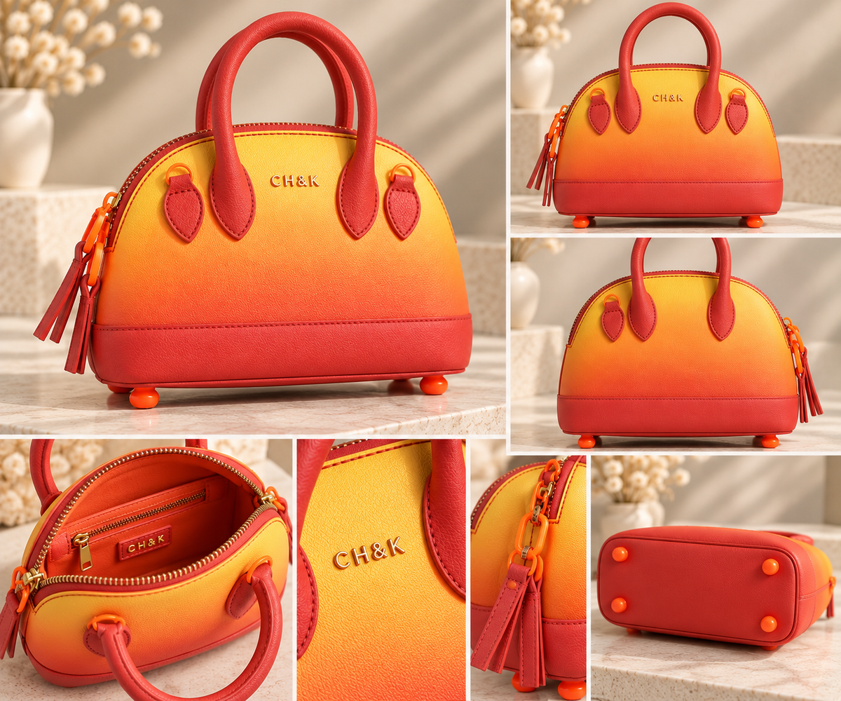 CH&K Sunset Gradient Mini Handbag – Yellow, Orange & Coral