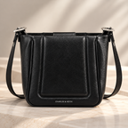 CH&K Black Structured Shoulder Bag