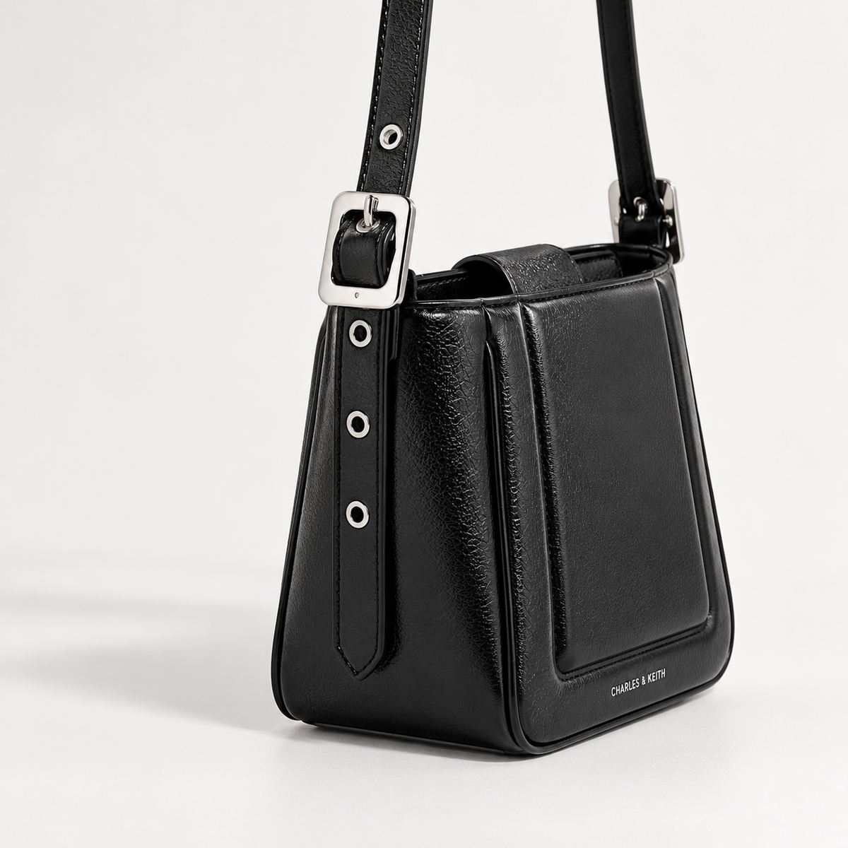 CH&K Black Structured Shoulder Bag