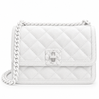 CH&K Quilted Chain Shoulder Bag – White