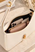 CH&K Ivory Elegant Shoulder Bag – Gold Accent Edition