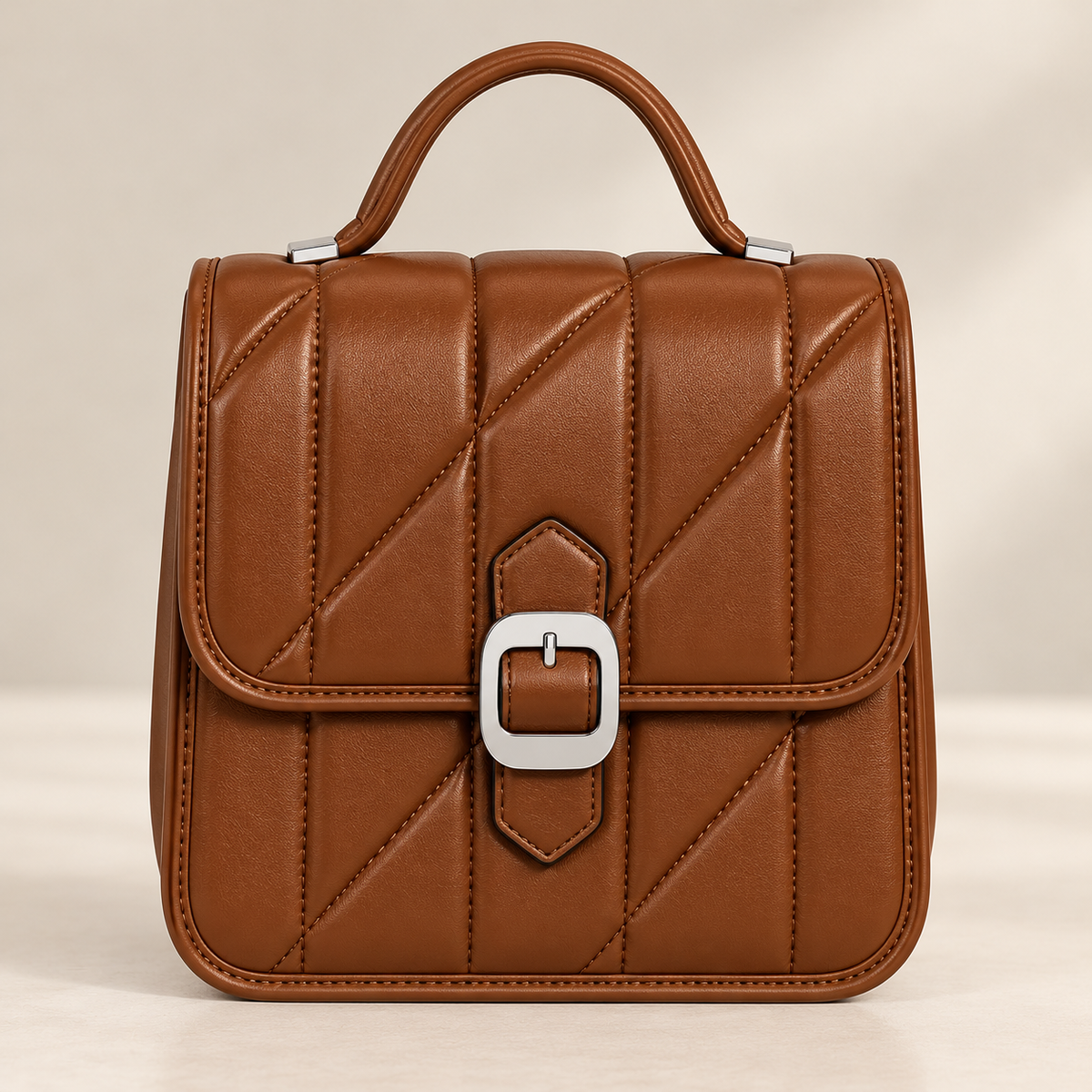 CH&K Quilted Convertible Mini Bag – Brown