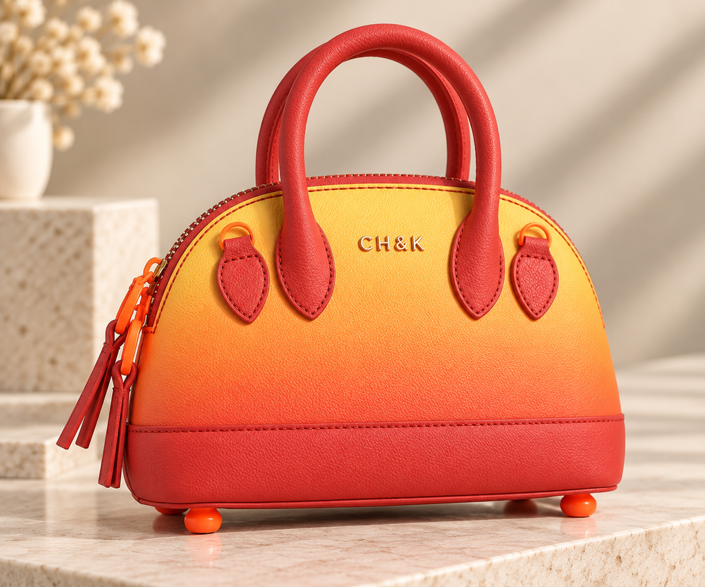 CH&K Sunset Gradient Mini Handbag – Yellow, Orange & Coral