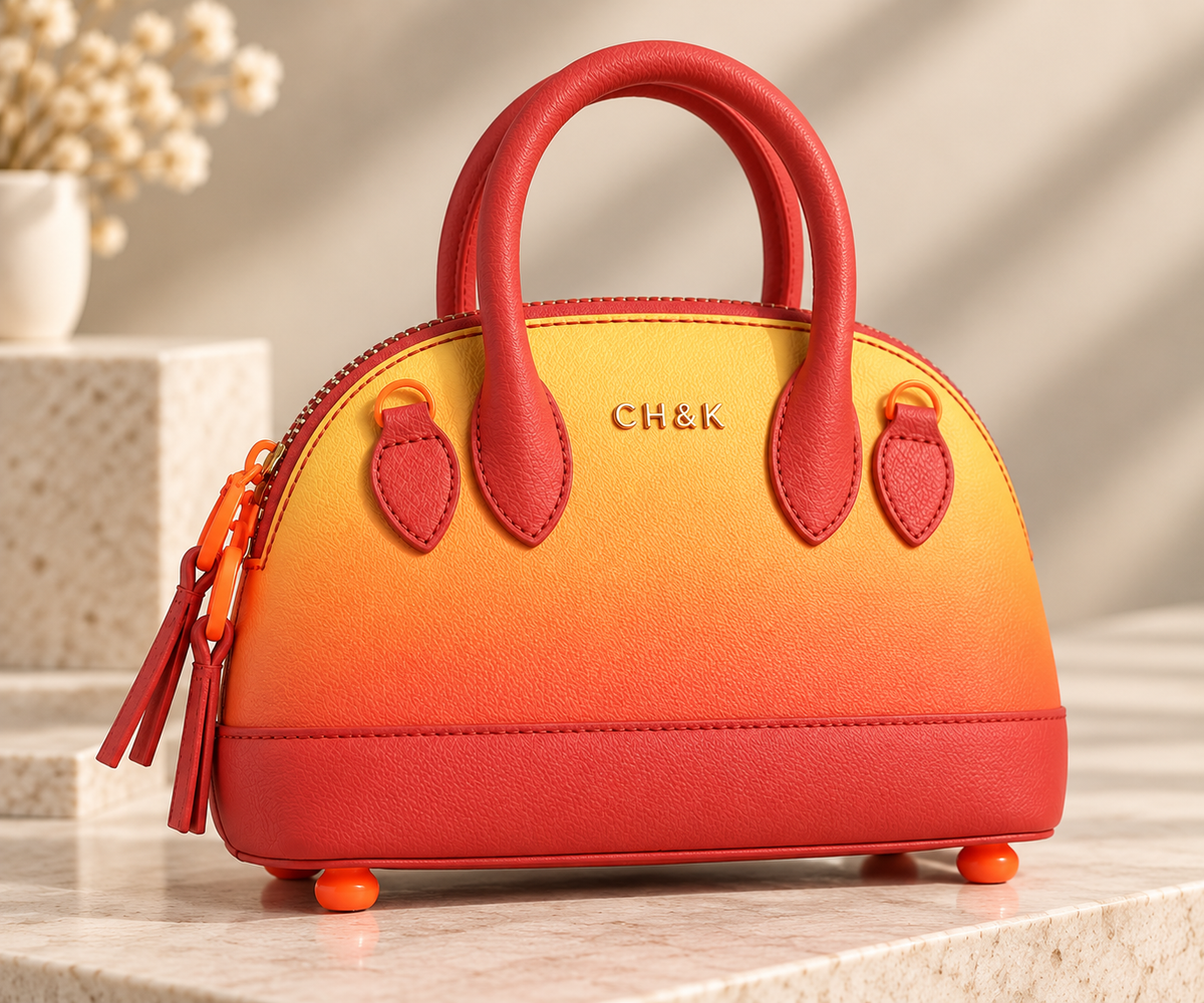 CH&K Sunset Gradient Mini Handbag – Yellow, Orange & Coral