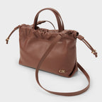 Soft Leather Drawstring Cloud Bag