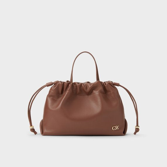 Soft Leather Drawstring Cloud Bag