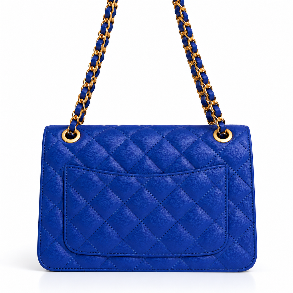 CH&amp;K Quilted Chain Shoulder Bag – Royal Blue