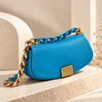 CH&K Turquoise Blue Chain Shoulder Bag