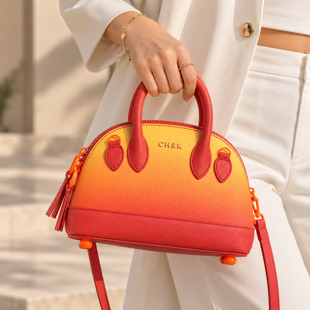CH&K Sunset Gradient Mini Handbag – Yellow, Orange & Coral