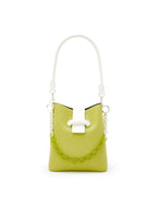 Tyra green logo detail shoulder bag.