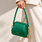 CH&K Sculptural Mini Shoulder Bag – Green & Mustard