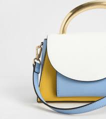 Angular Flap Metallic Top Handle Bag in a multi-color