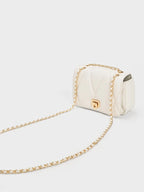 Arwen Diamond-Quilt Braided-Strap Shoulder.
