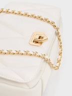 Arwen Diamond-Quilt Braided-Strap Shoulder.