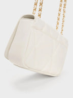 Arwen Diamond-Quilt Braided-Strap Shoulder.