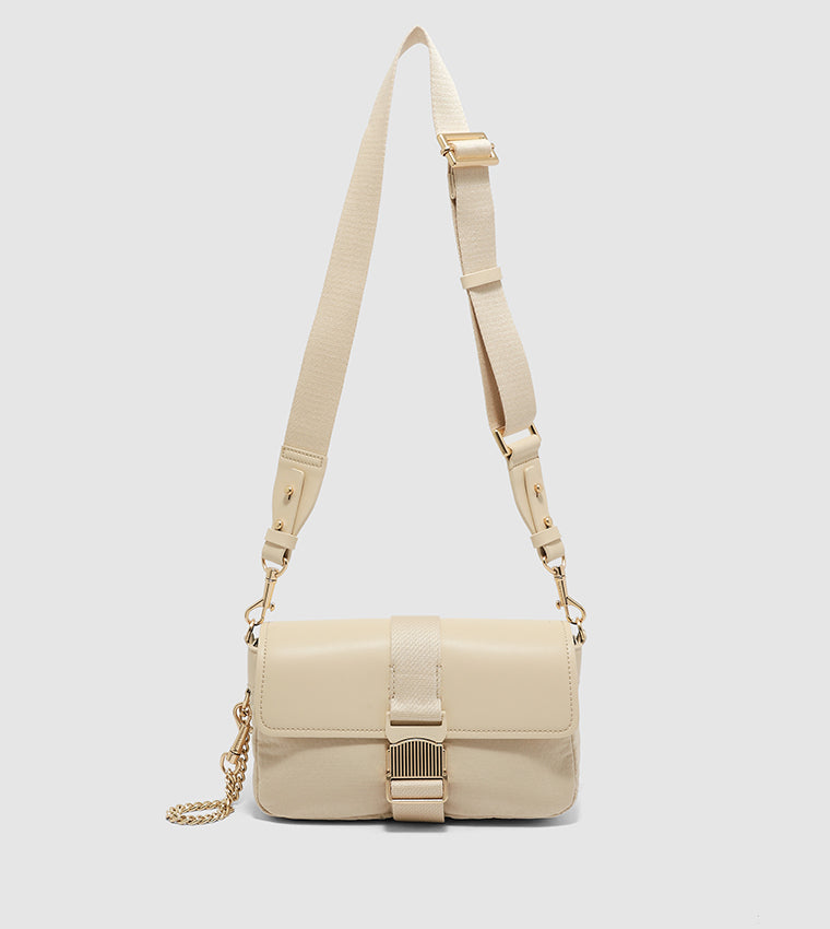 Aspen Metallic Belt Buckle Shoulder Bag