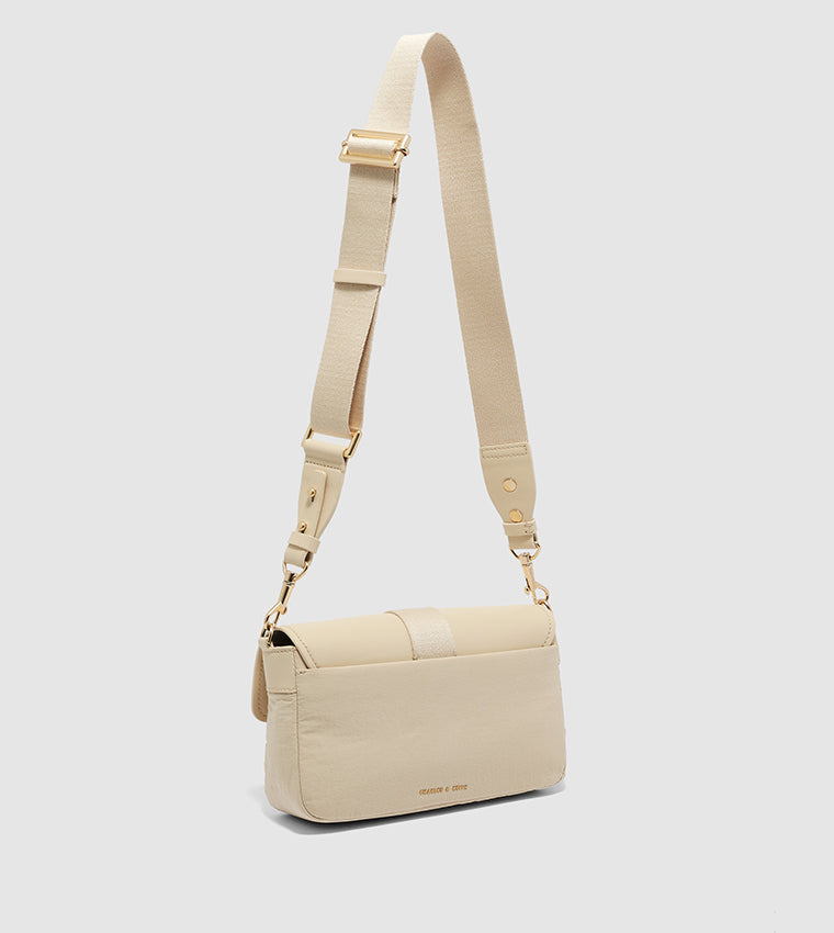 Aspen Metallic Belt Buckle Shoulder Bag
