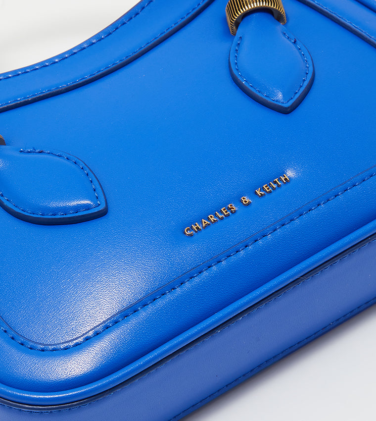 Bonnie Curved Tote Bag in cerulean blue