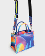 Celia Quilted Double Handle Tote Bag in the aurora colorway