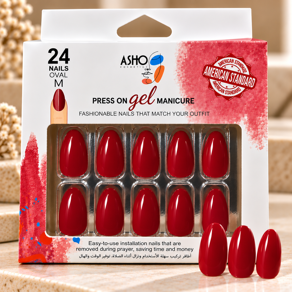 ASHO-Nails-Classic Cherry Red