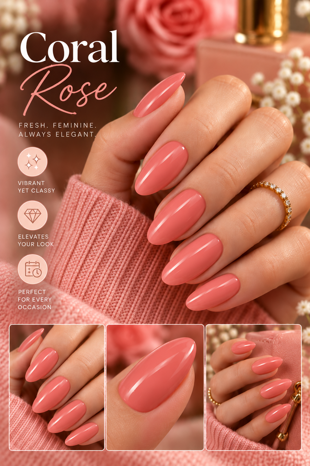 ASHO-Nails-Coral Rose