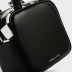 Duo Quilted Vanity Bag in black and white