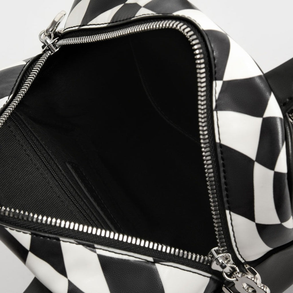 Duo Quilted Vanity Bag in black and white