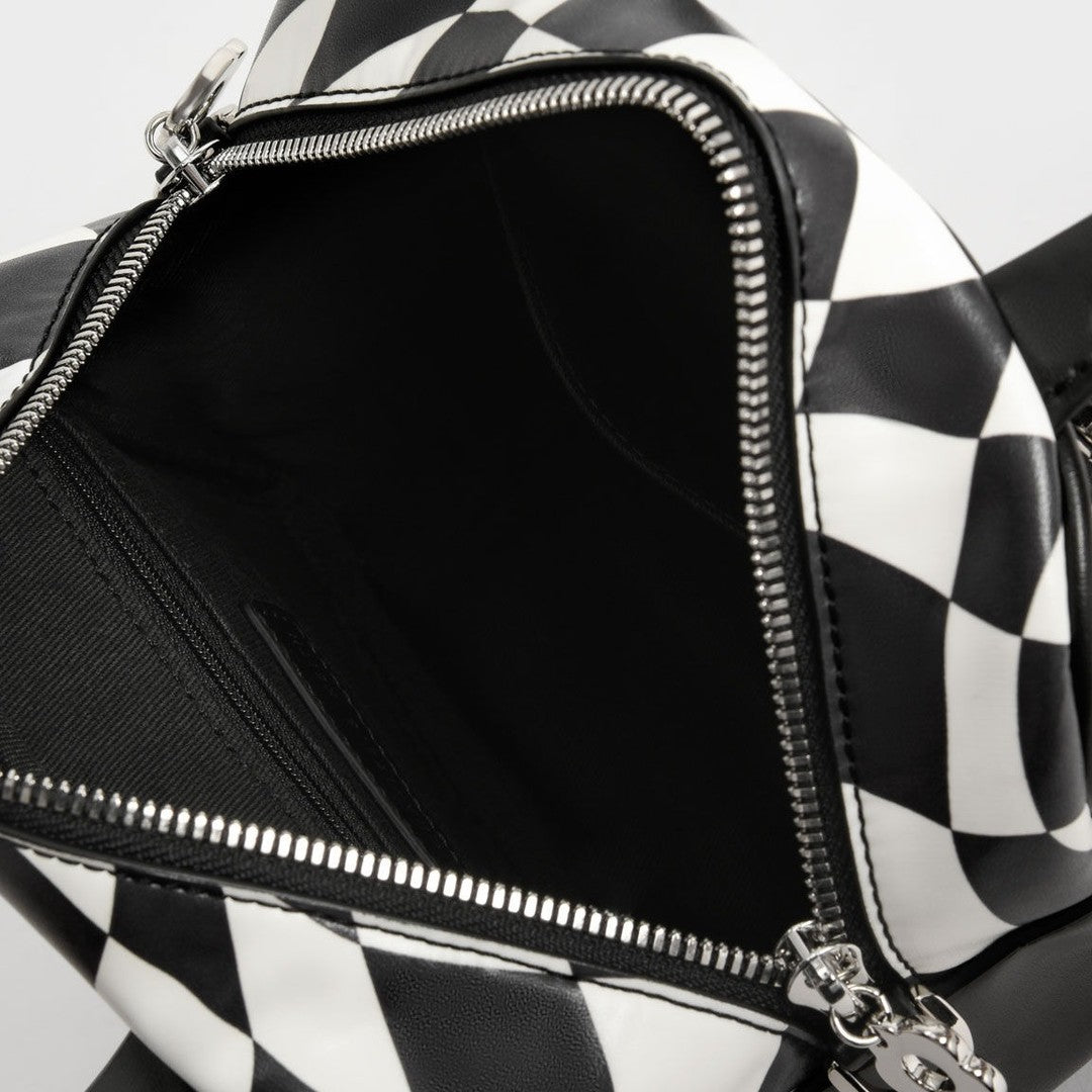 Duo Quilted Vanity Bag in black and white