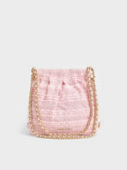Duo tweed backpack in pink