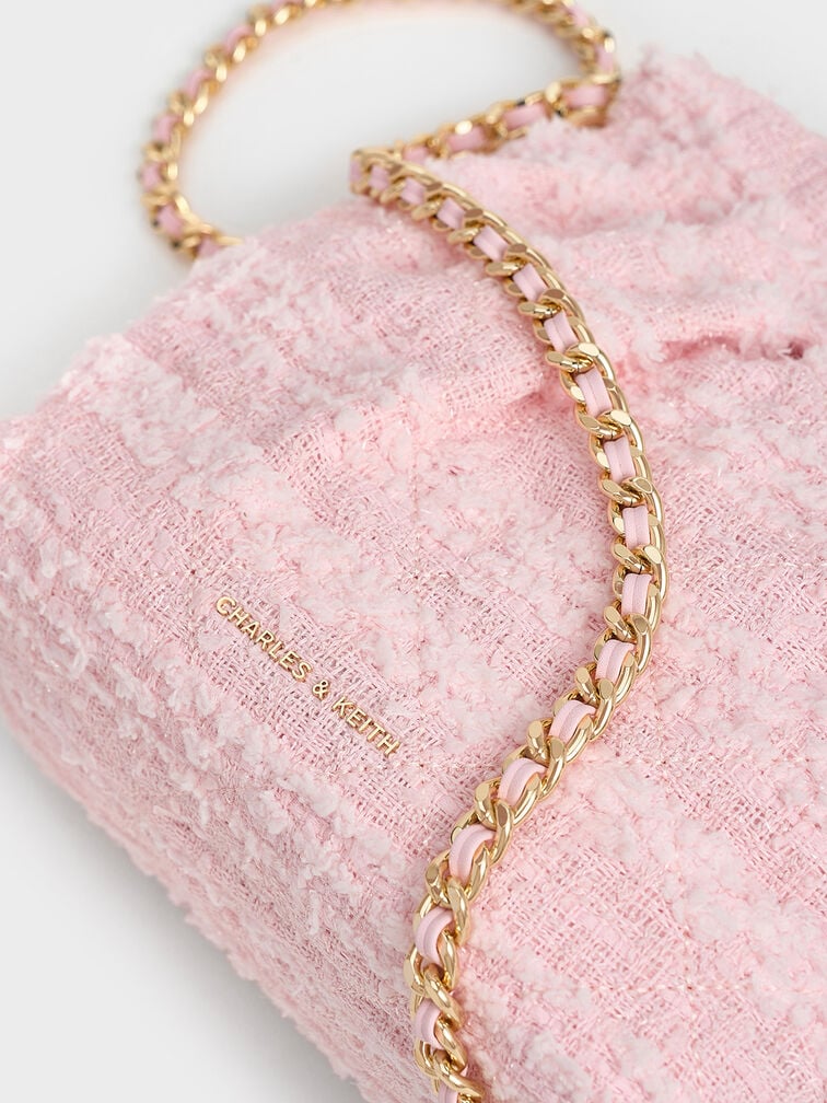Duo tweed backpack in pink