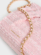 Duo tweed backpack in pink