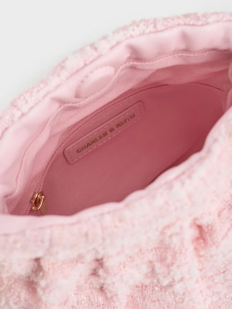 Duo tweed backpack in pink