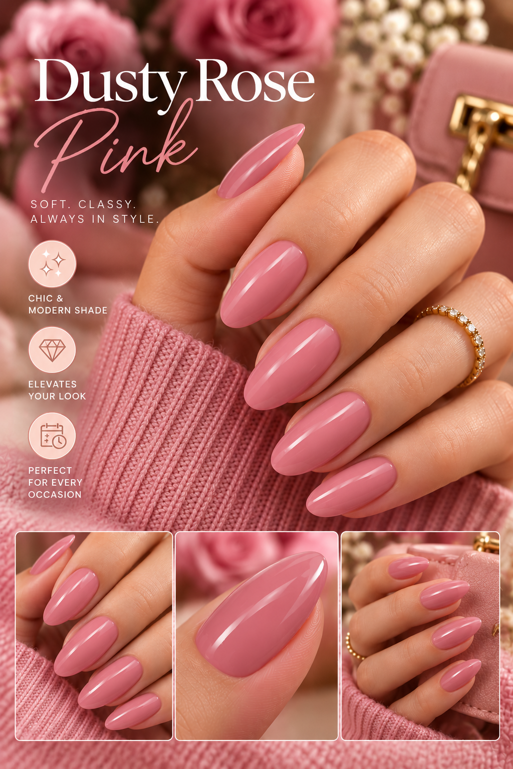 ASHO-Nails-Dusty Rose Pink