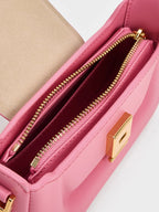 Koa Square Push-Lock Shoulder Bag