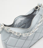 Mini Alcott Scarf Handle Quilted Bag in grey
