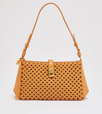 Nova woven Chain-Handle shoulder Bag in orange